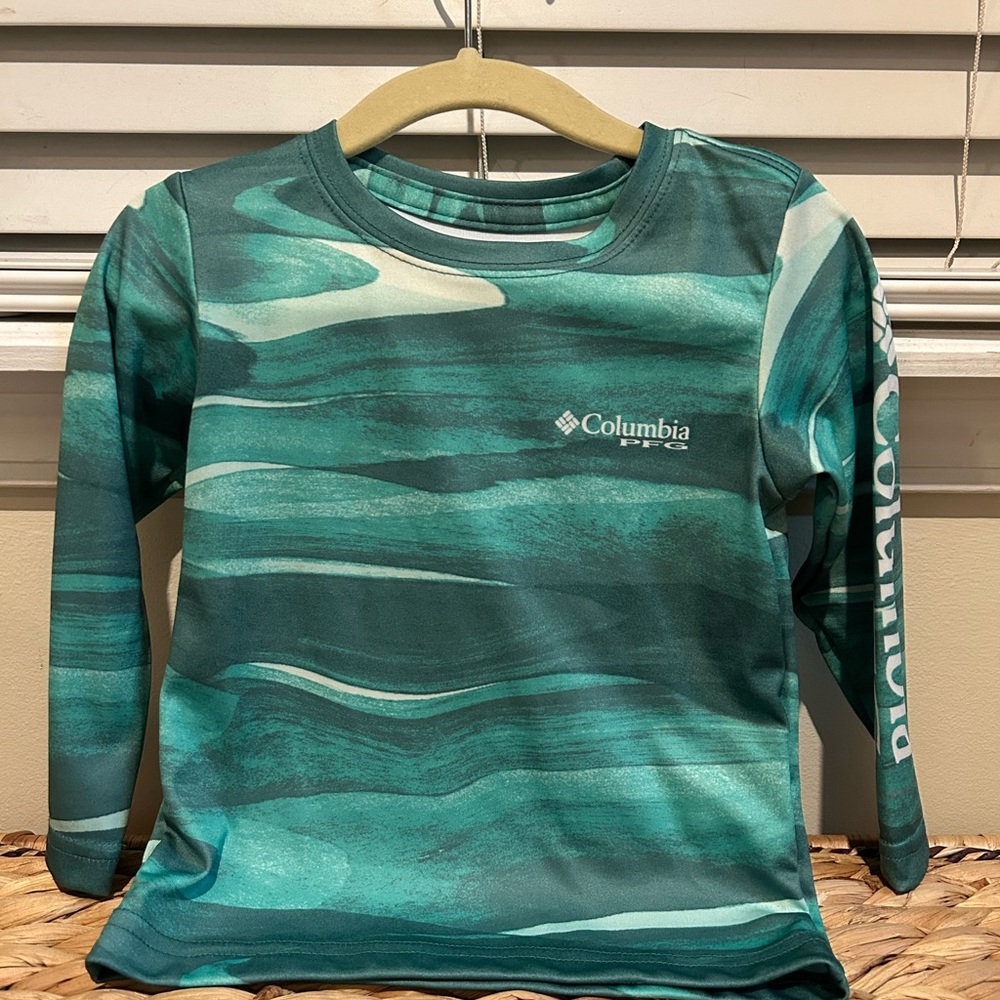 Columbia Kids Rashguard - Teal and White